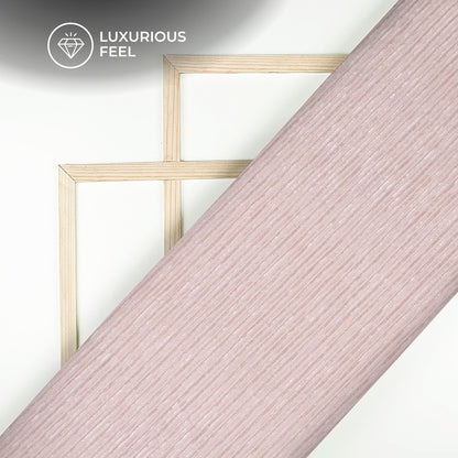 Exclusive Peach Stripes Luxurious Imported Velvet Fabric