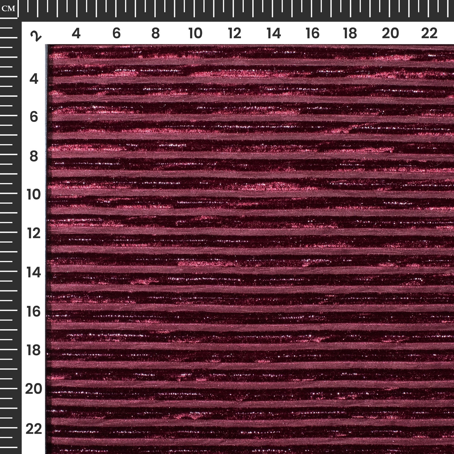 Exclusive Wine Stripes Luxurious Imported Velvet Fabric