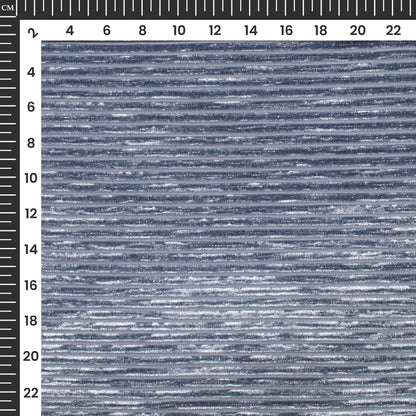 Exclusive Dolphin Grey Stripes Luxurious Imported Velvet Fabric