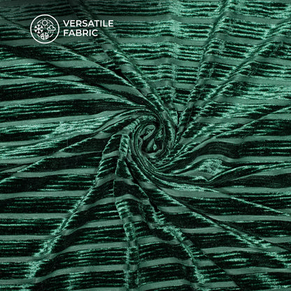 Beautiful Dark Stripes Luxurious Imported Velvet Fabric