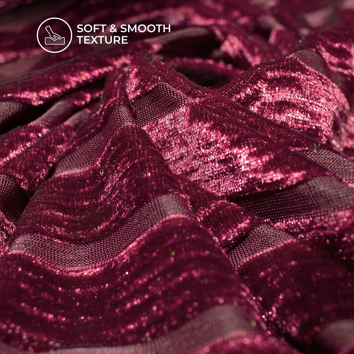 Beautiful Wine Stripes Luxurious Imported Velvet Fabric