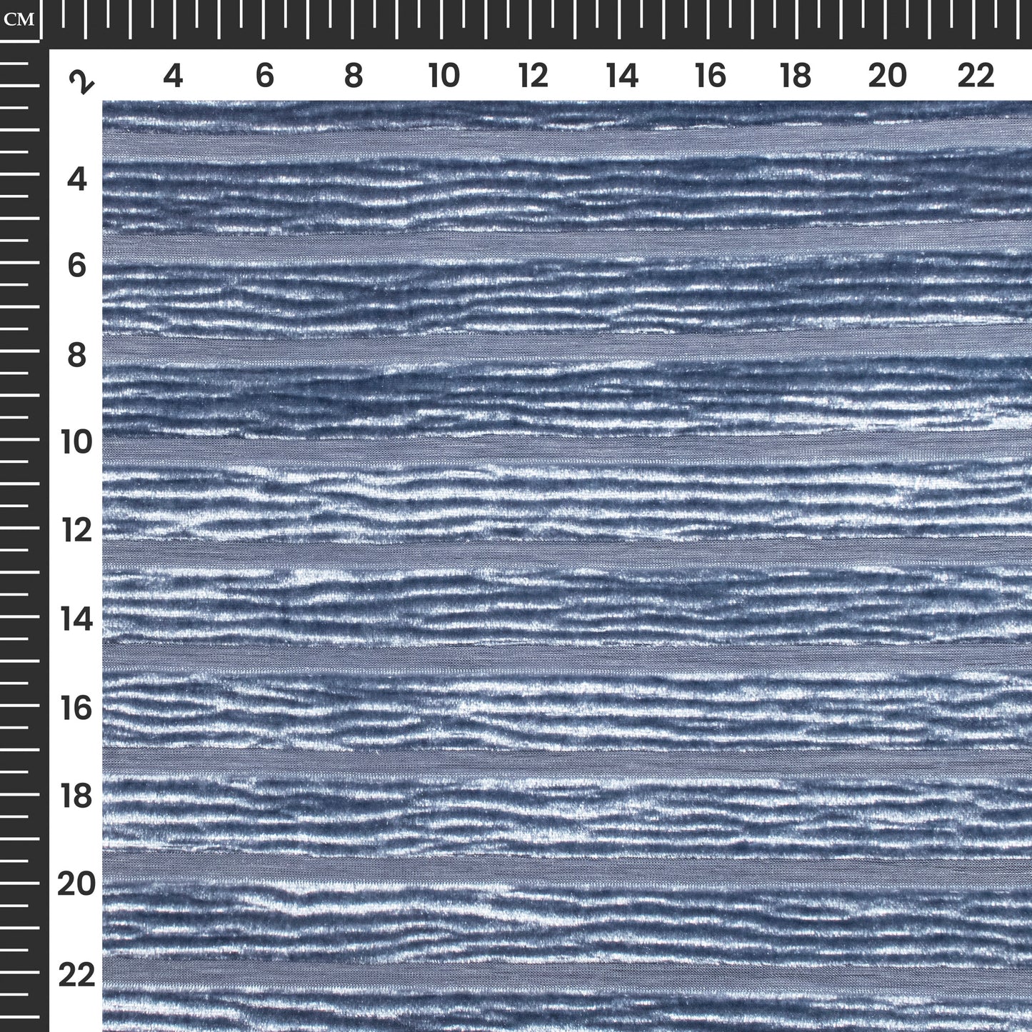 Beautiful Dolphin Grey  Stripes Luxurious Imported Velvet Fabric