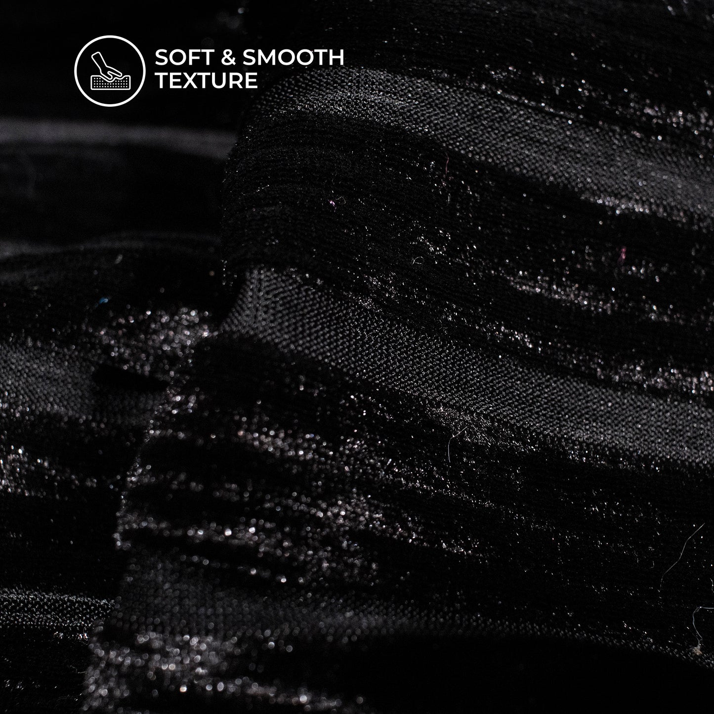 Beautiful Black Stripes Luxurious Imported Velvet Fabric