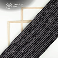Exclusive Black Stripes Luxurious Imported Velvet Fabric
