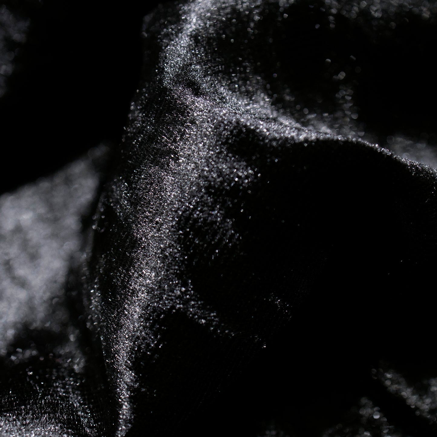 Luxurious Black Imported Stretched Velvet Fabric