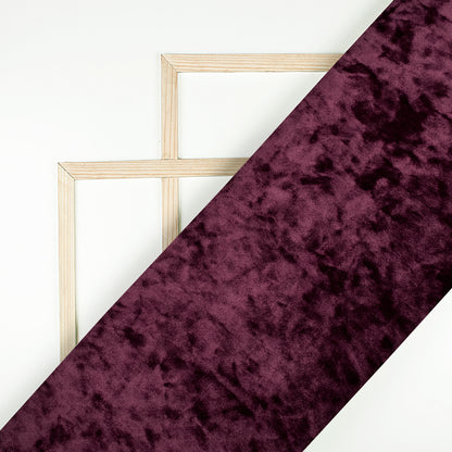 Luxurious Dark Plum Imported Stretched Velvet Fabric