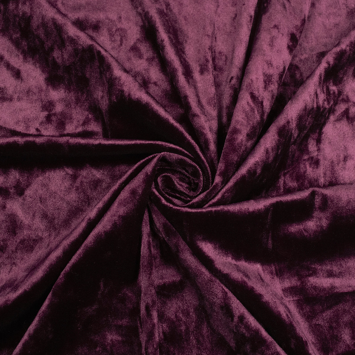 Luxurious Dark Plum Imported Stretched Velvet Fabric