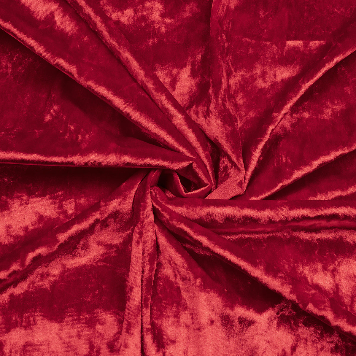 Luxurious Crimson Red Imported Stretched Velvet Fabric