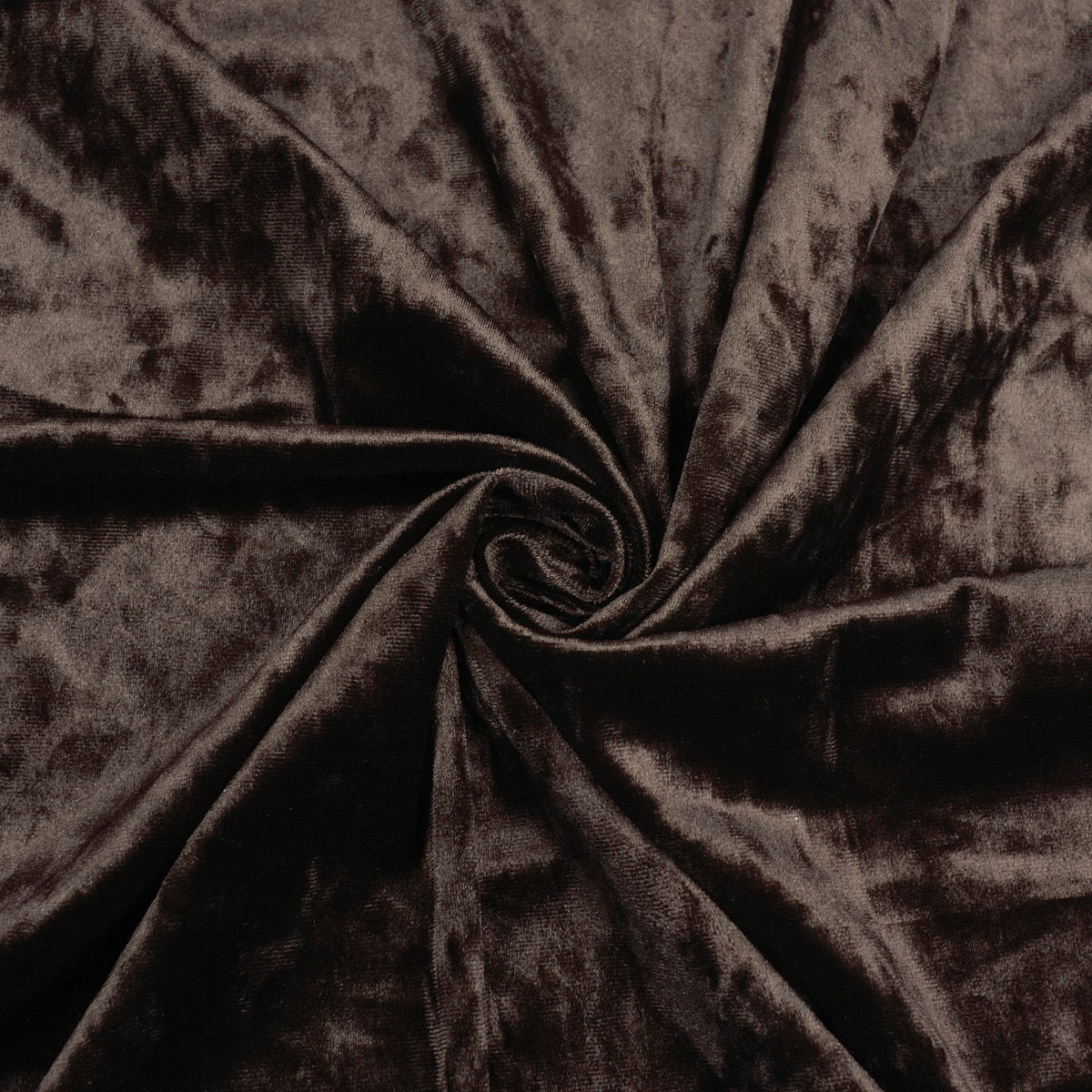 Dark Brown Imported Stretched Velvet Fabric