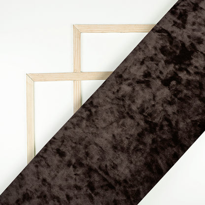 Dark Brown Imported Stretched Velvet Fabric