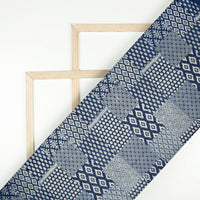 Indigo Traditional Pattern Dabu Handblock Cotton Fabric