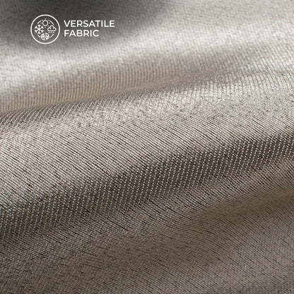 Silver Plain Pure Satin Tissue Banarasi Silk Fabric