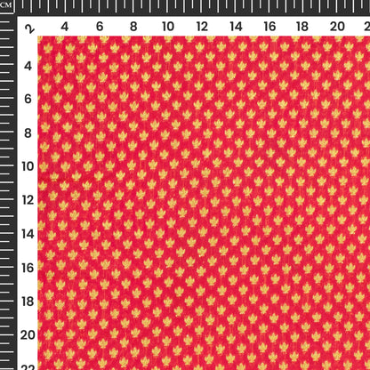 Pink And Golden Booti Pattern Pure Banarasi Fabric