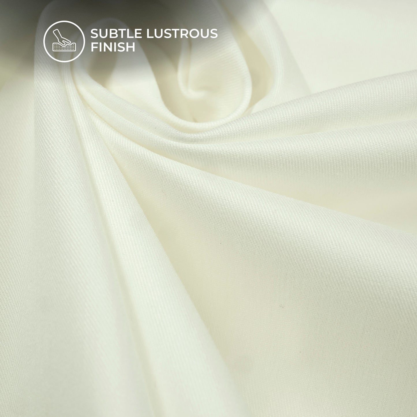 White Plain Crepe Lycra Fabric (Width 58 Inches)