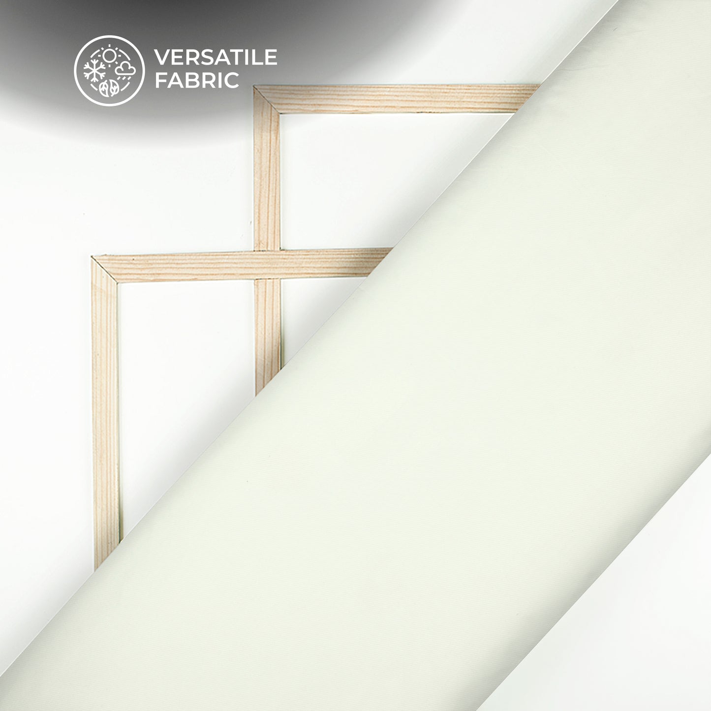 White Plain Crepe Lycra Fabric (Width 58 Inches)