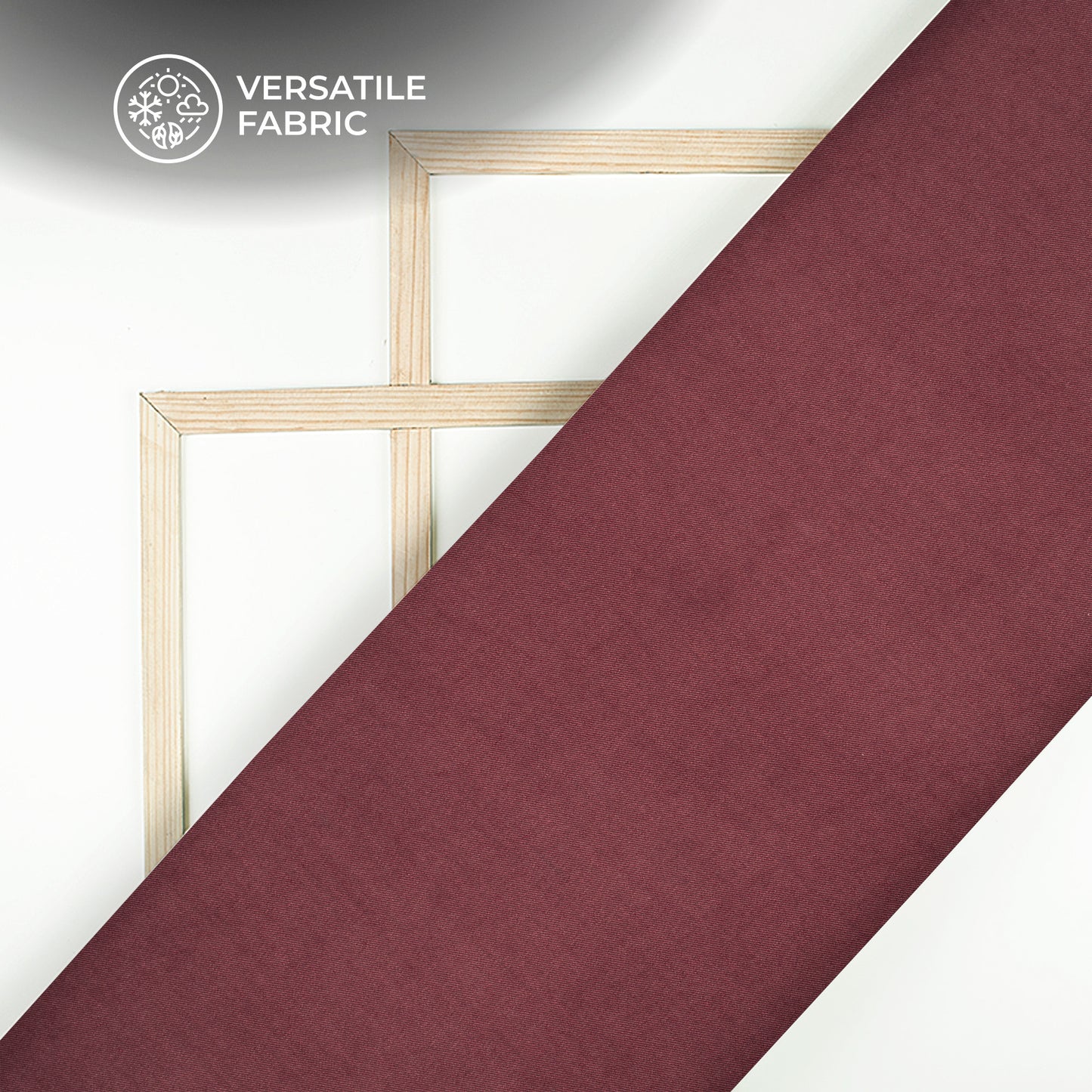 Maroon Plain Crepe Lycra Fabric (Width 58 Inches)