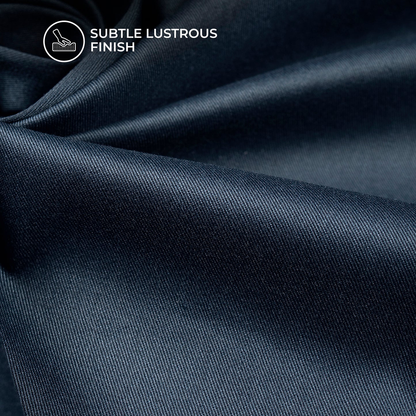 Navy Blue Plain Crepe Lycra Fabric (Width 58 Inches)