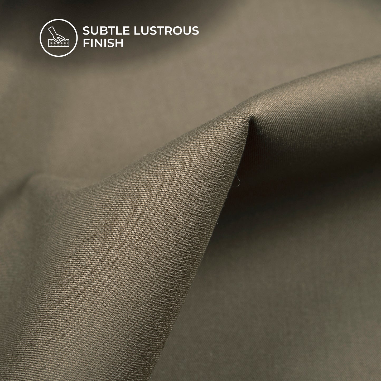 Dusty Olive Green Plain Crepe Lycra Fabric (Width 58 Inches)