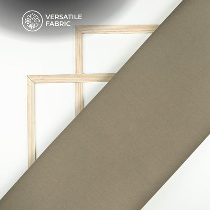 Dusty Olive Green Plain Crepe Lycra Fabric (Width 58 Inches)