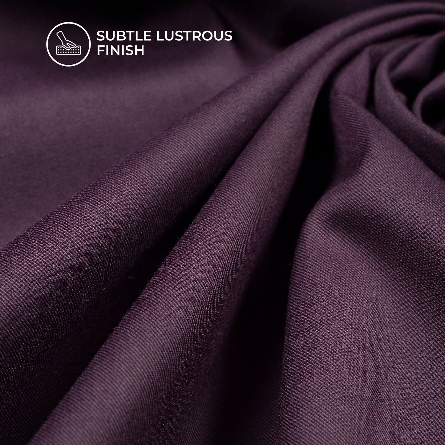 Wine Purple Plain Crepe Lycra Fabric (Width 58 Inches)