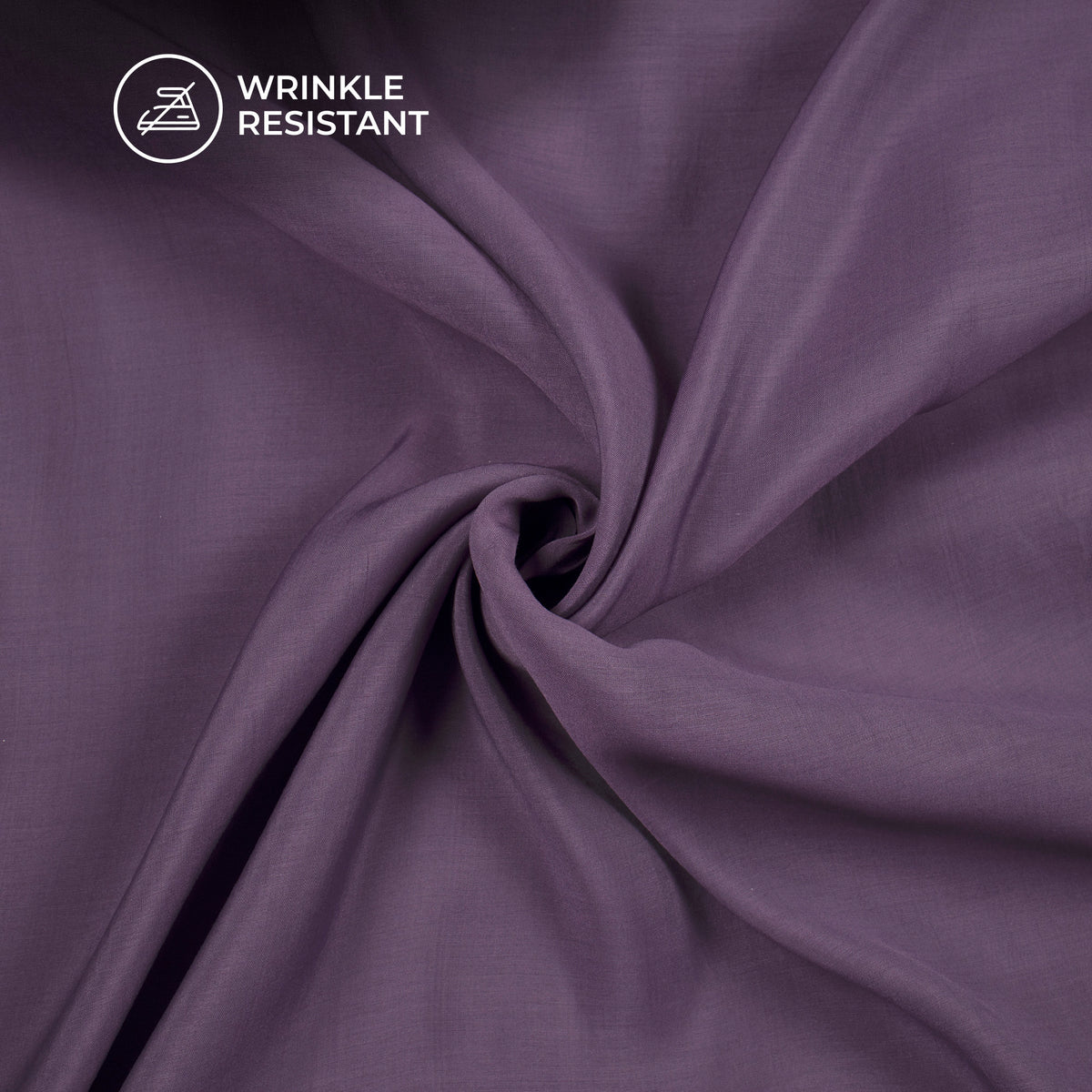 Ultra-Smooth Solid Heather Purple Mul Chanderi Fabric (Width 58 Inches)