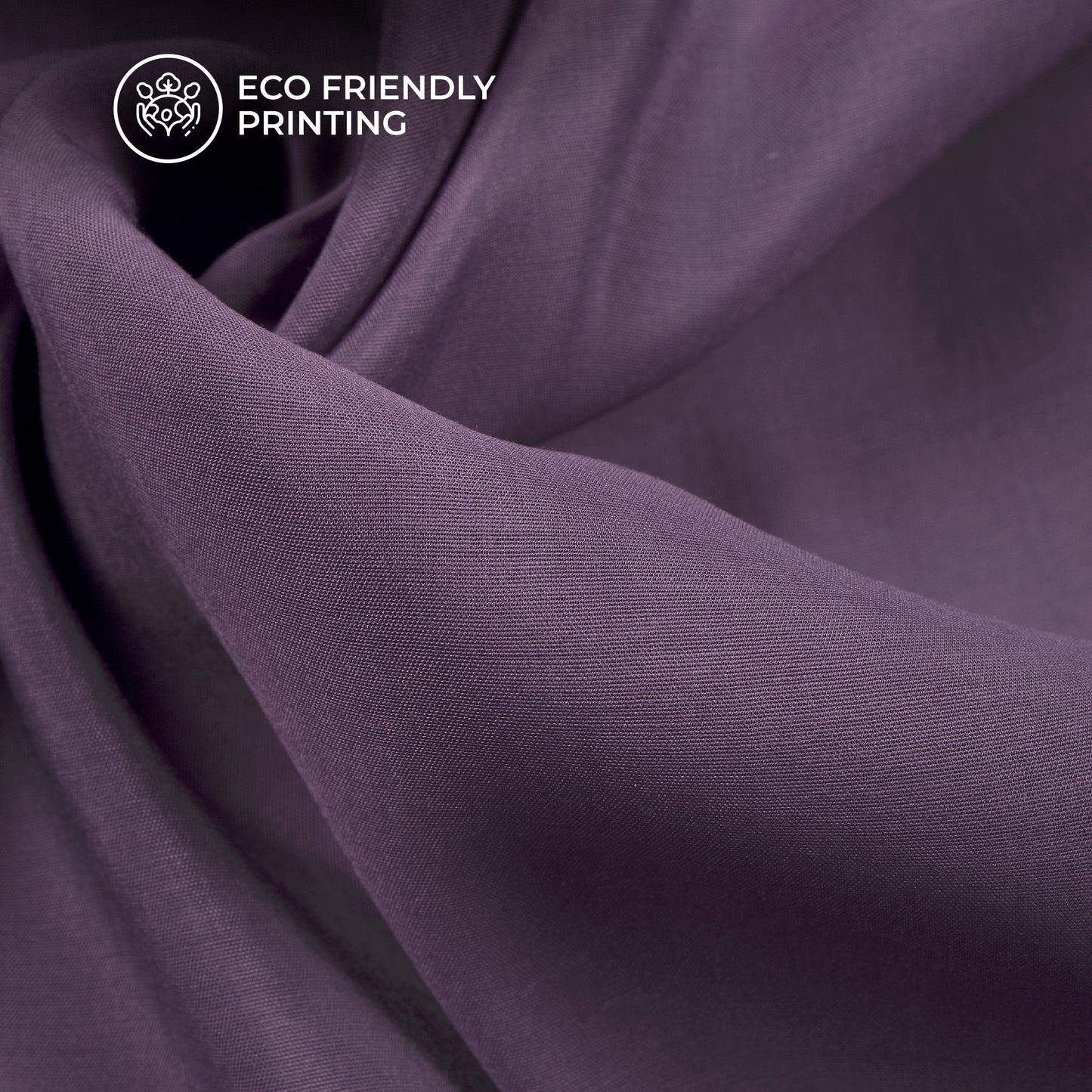 Ultra-Smooth Solid Heather Purple Mul Chanderi Fabric (Width 58 Inches)