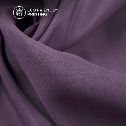 Ultra-Smooth Solid Heather Purple Mul Chanderi Fabric (Width 58 Inches)