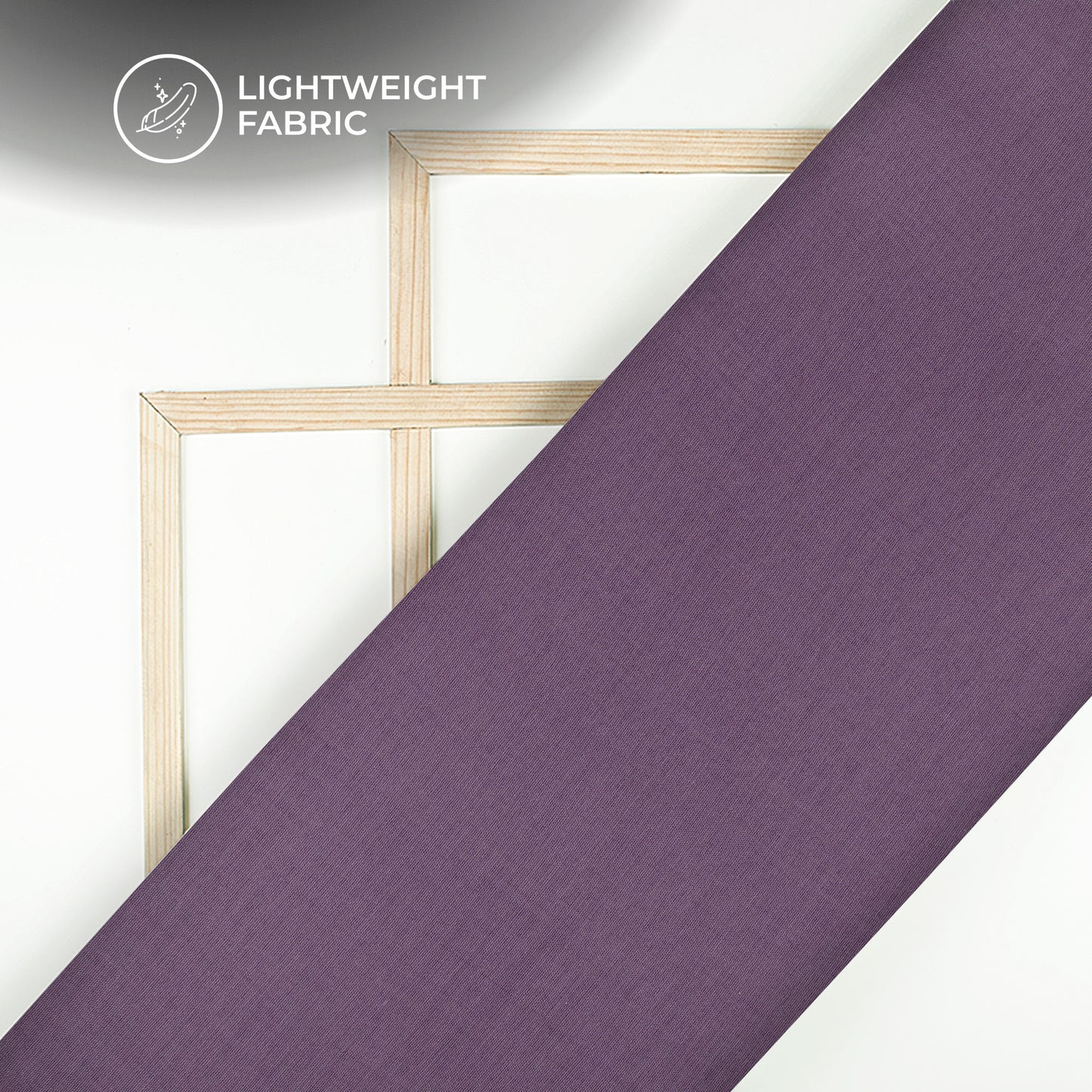 Ultra-Smooth Solid Heather Purple Mul Chanderi Fabric (Width 58 Inches)