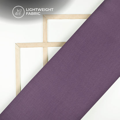 Ultra-Smooth Solid Heather Purple Mul Chanderi Fabric (Width 58 Inches)