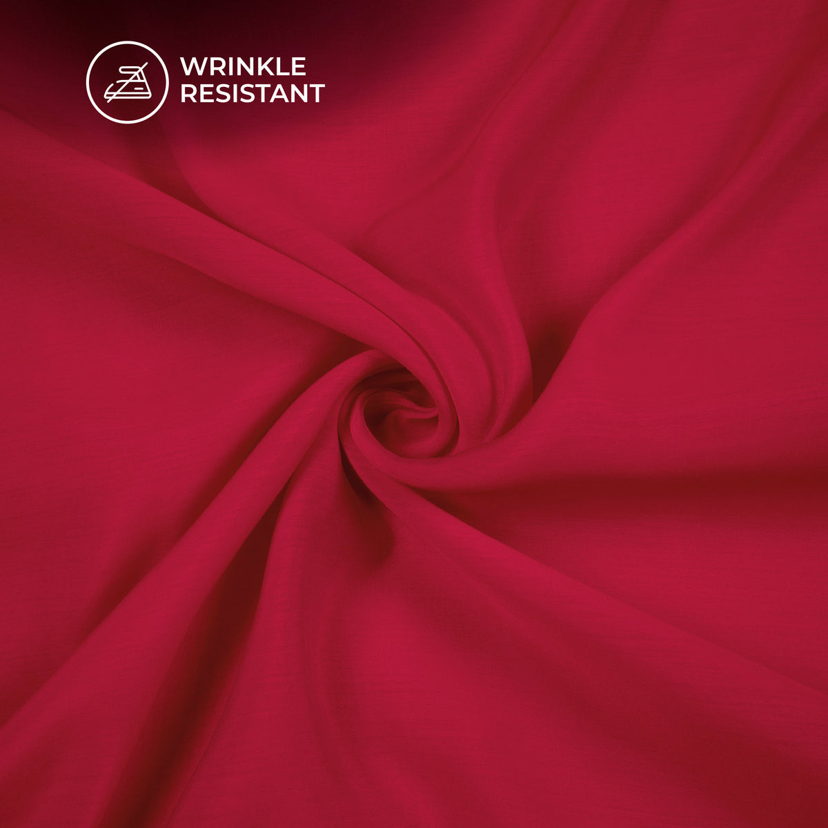 Ultra-Smooth Solid Red Mul Chanderi Fabric (Width 58 Inches)