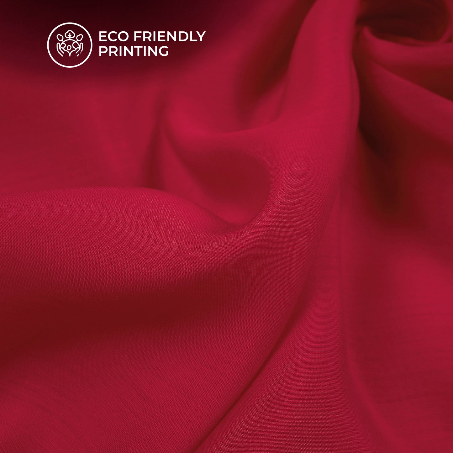 Ultra-Smooth Solid Red Mul Chanderi Fabric (Width 58 Inches)