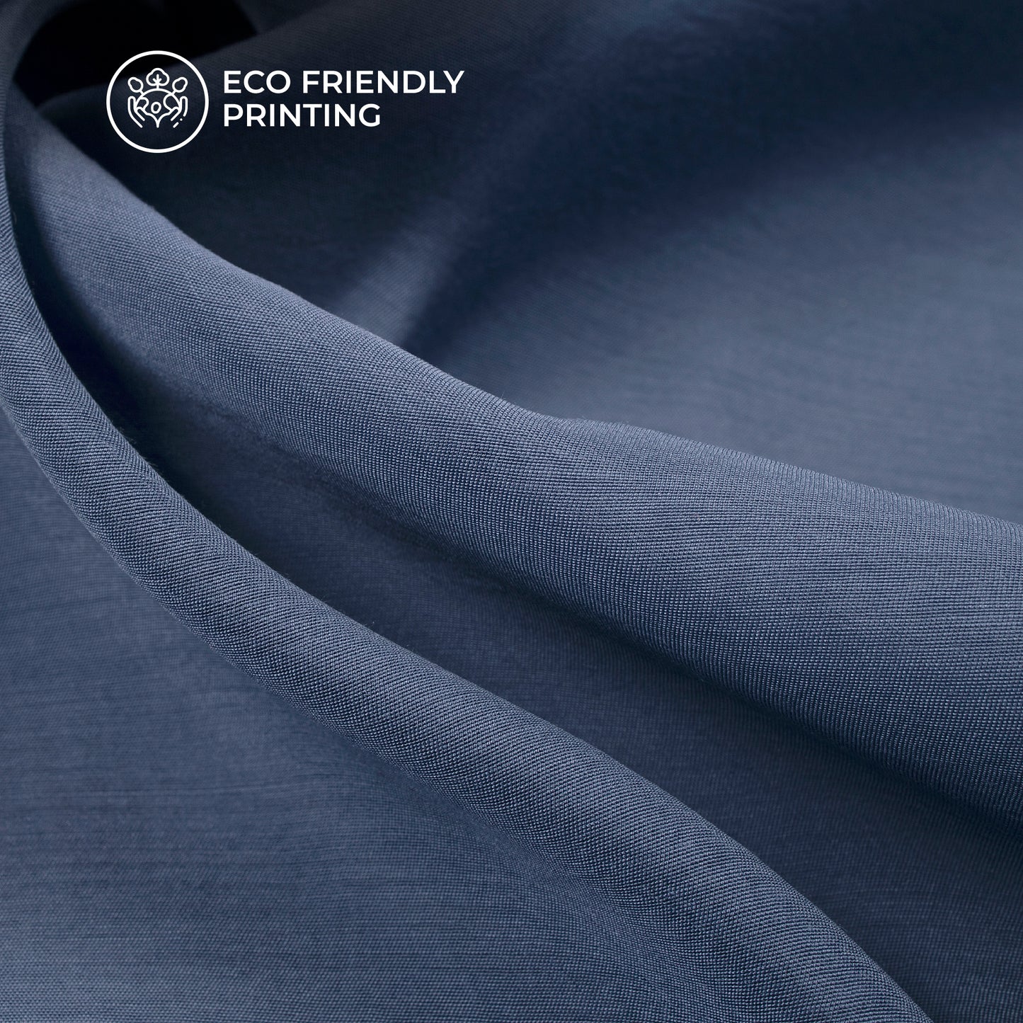 Ultra-Smooth Solid Pigeon Blue Mul Chanderi Fabric (Width 58 Inches)