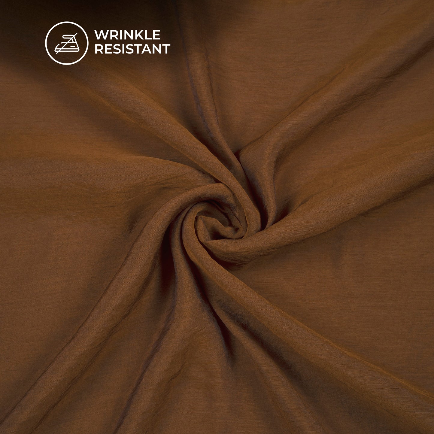 Ultra-Smooth Solid Brown Mul Chanderi Fabric (Width 58 Inches)