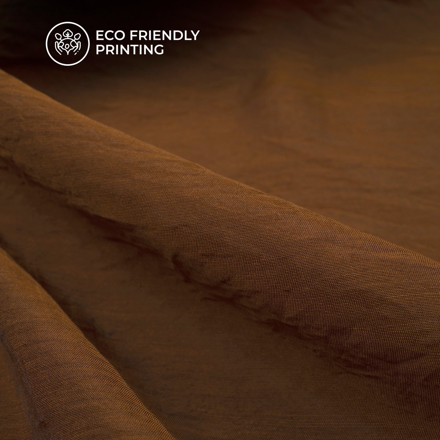Ultra-Smooth Solid Brown Mul Chanderi Fabric (Width 58 Inches)