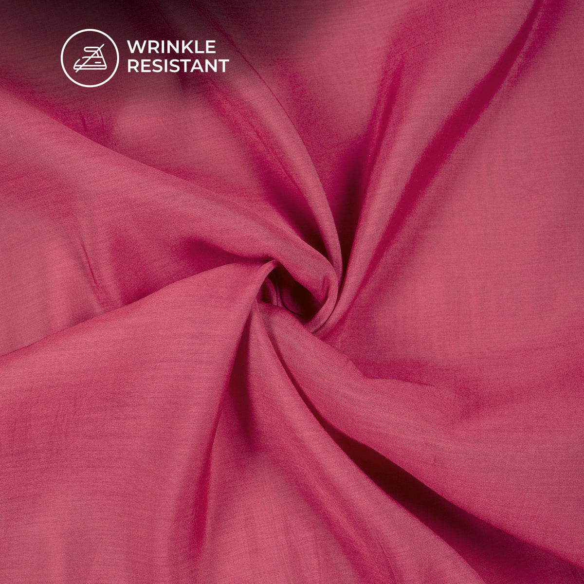 Ultra-Smooth Solid Rough Pink Mul Chanderi Fabric (Width 58 Inches)
