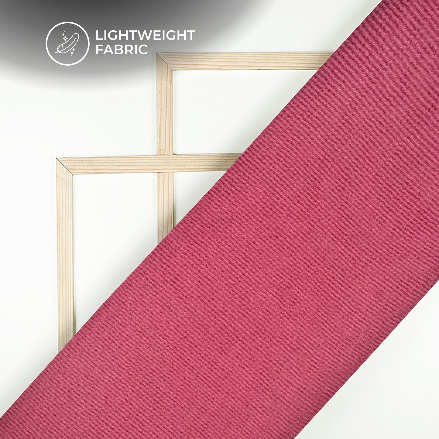 Ultra-Smooth Solid Rough Pink Mul Chanderi Fabric (Width 58 Inches)