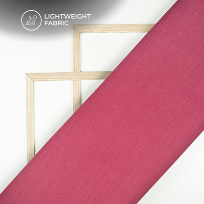 Ultra-Smooth Solid Rough Pink Mul Chanderi Fabric (Width 58 Inches)