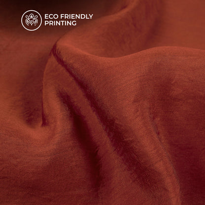 Ultra-Smooth Solid Burnt Orange Mul Chanderi Fabric (Width 58 Inches)