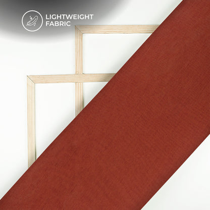 Ultra-Smooth Solid Burnt Orange Mul Chanderi Fabric (Width 58 Inches)