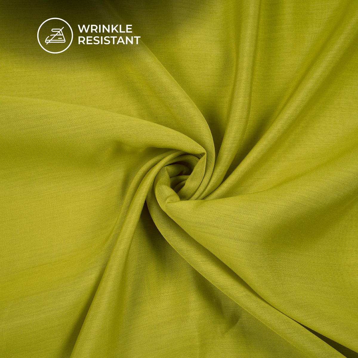Ultra-Smooth Solid Sulphur Sprint Yellow Mul Chanderi Fabric (Width 58 Inches)