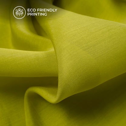Ultra-Smooth Solid Sulphur Sprint Yellow Mul Chanderi Fabric (Width 58 Inches)