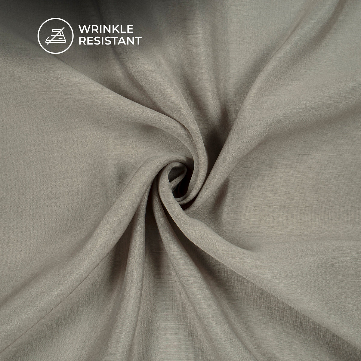 Ultra-Smooth Solid Platinum Grey Mul Chanderi Fabric (Width 58 Inches)