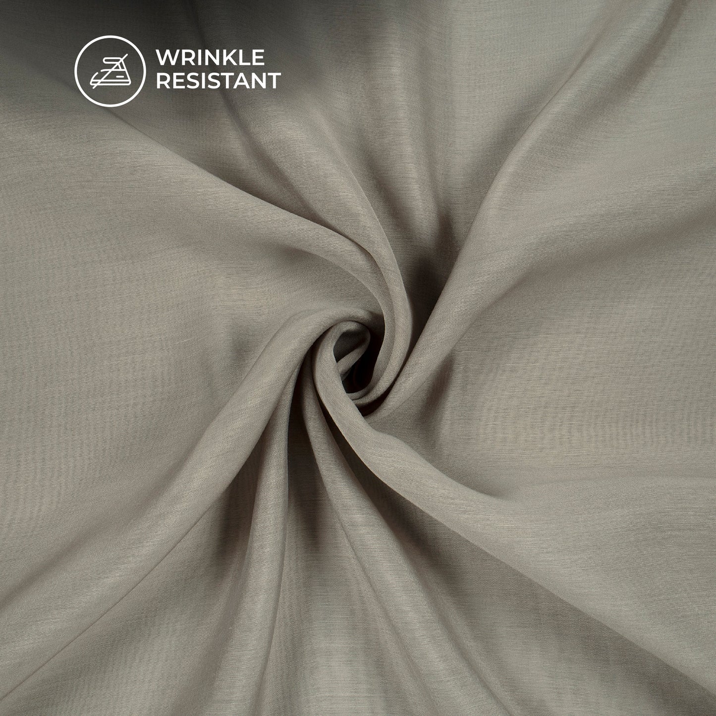 Ultra-Smooth Solid Platinum Grey Mul Chanderi Fabric (Width 58 Inches)