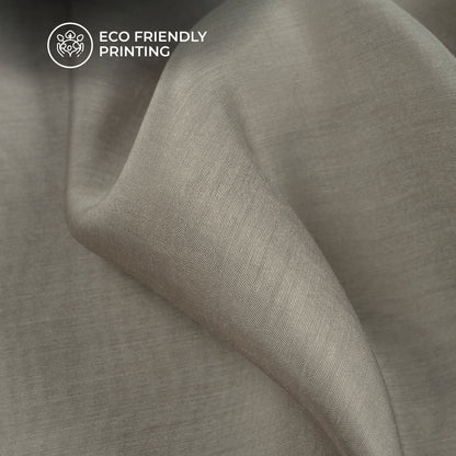 Ultra-Smooth Solid Platinum Grey Mul Chanderi Fabric (Width 58 Inches)