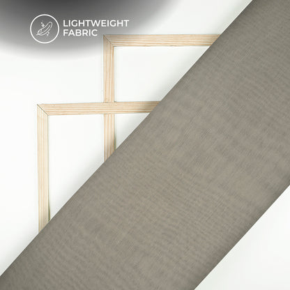 Ultra-Smooth Solid Platinum Grey Mul Chanderi Fabric (Width 58 Inches)