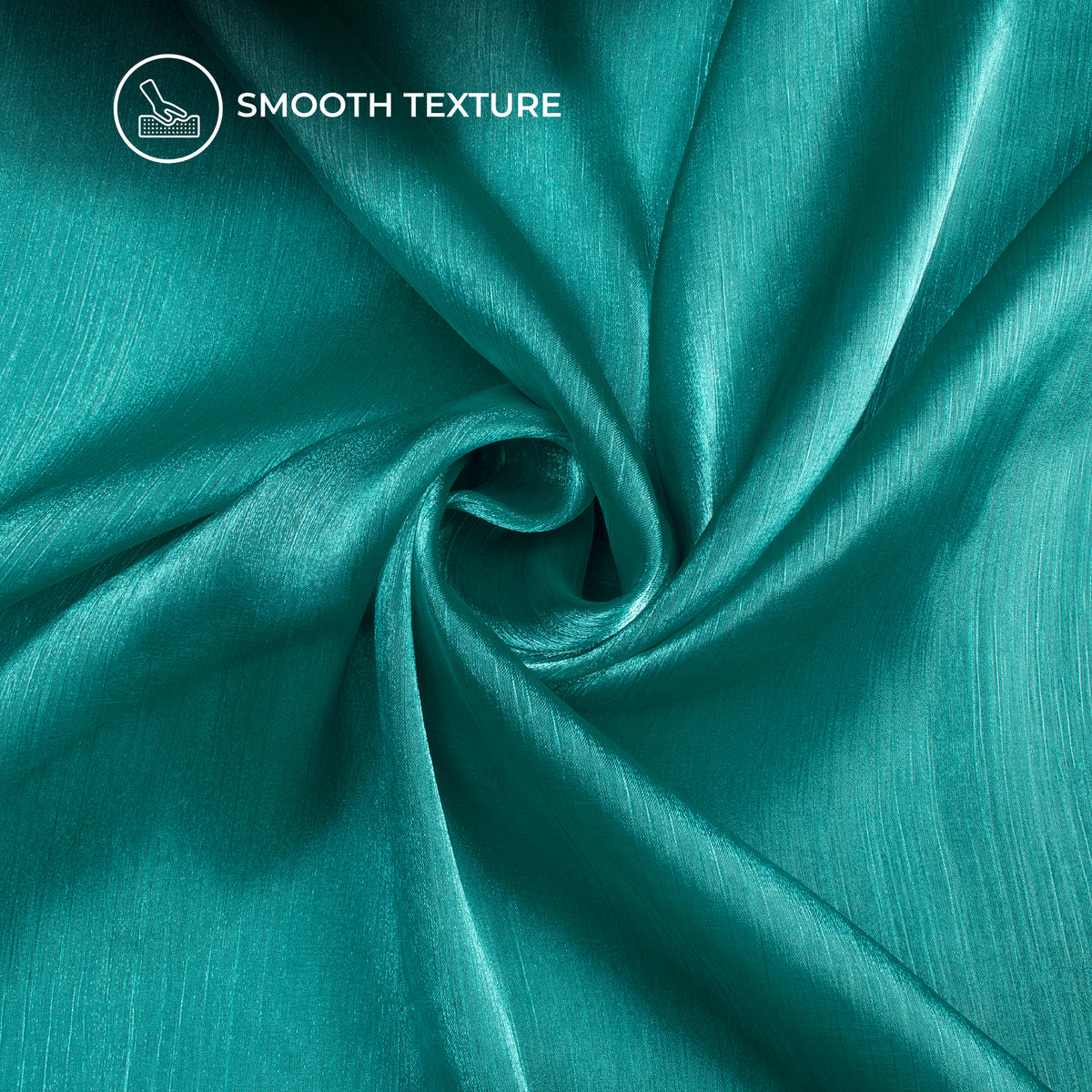 Luxurious Pine Green Crushed Metallic Soft Tissue Slub Fabric