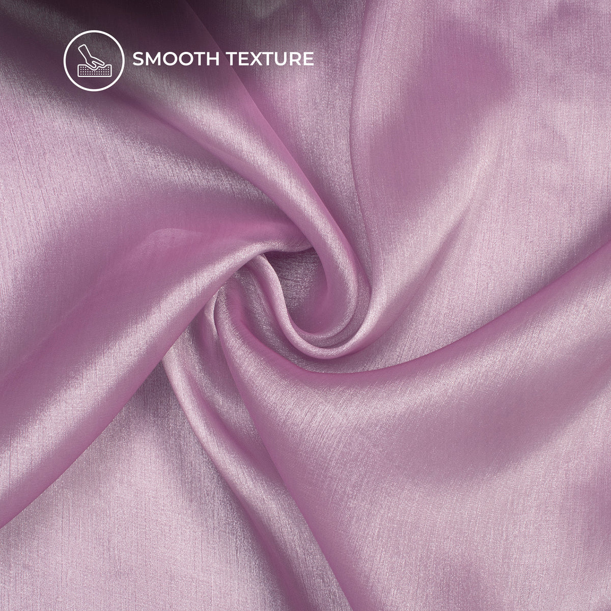 Luxurious Lilac Purple Crushed Metallic Soft Tissue Slub Fabric