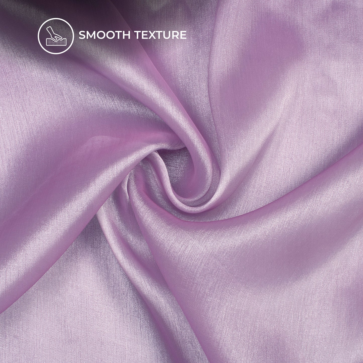 Luxurious Lilac Purple Crushed Metallic Soft Tissue Slub Fabric