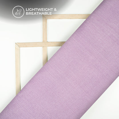 Luxurious Lilac Purple Crushed Metallic Soft Tissue Slub Fabric