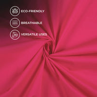 Cardinal Pink Plain Cotton Cambric Fabric